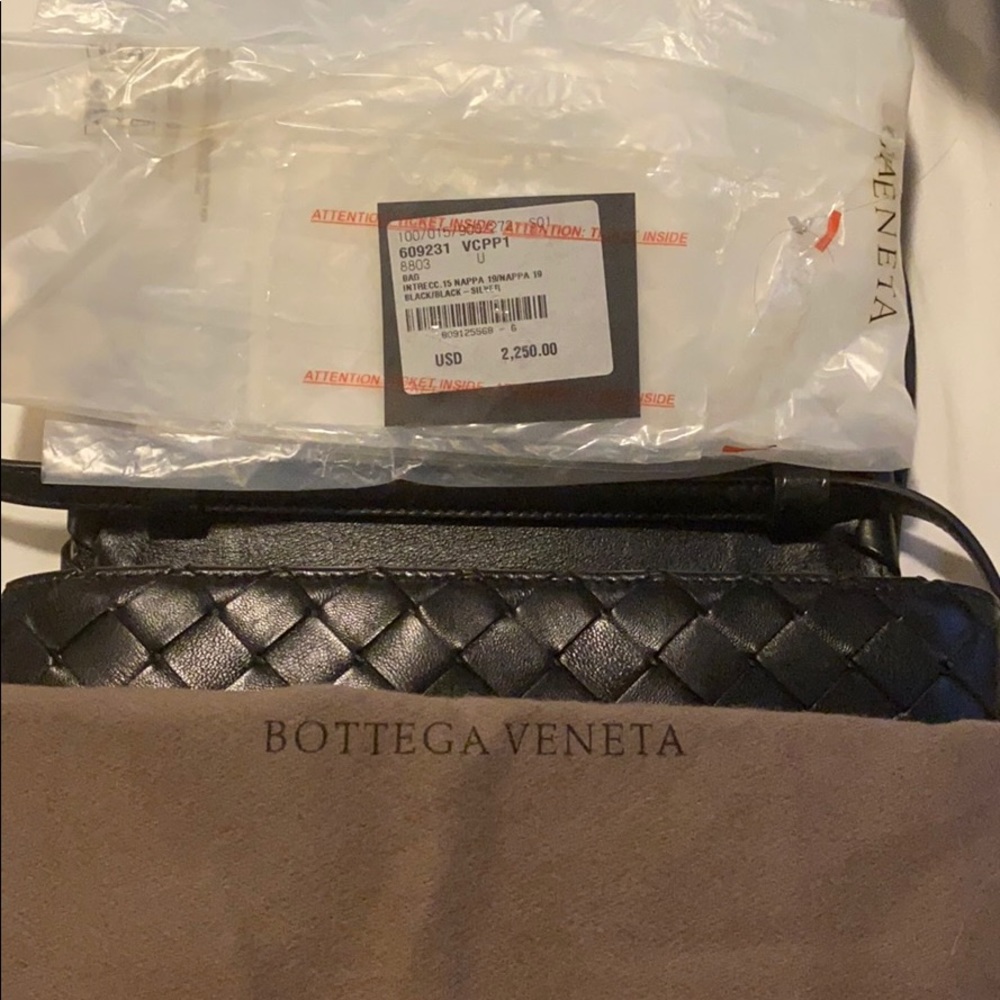small full flap intrecciato crossbody bag